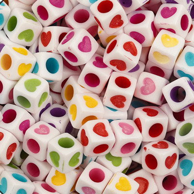 100 τεμάχια/Παρτίδα Μοντέρνα ακρυλικά τετράγωνα αλφάβητα χάντρες με μεγάλη τρύπα γράμμα Loose spacer Bead κοσμήματα χειροποίητα βραχιόλια κατασκευής