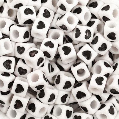 100 τεμάχια/Παρτίδα Μοντέρνα ακρυλικά τετράγωνα αλφάβητα χάντρες με μεγάλη τρύπα γράμμα Loose spacer Bead κοσμήματα χειροποίητα βραχιόλια κατασκευής