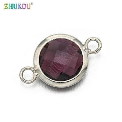 1 τεμ. Γούρια 13*21mm Γυναικεία κολιέ Μενταγιόν Κυβικά Ζιργκόν Στρογγυλά Συνδέματα DIY Jewelry Findings Accessories, Model: VS284A