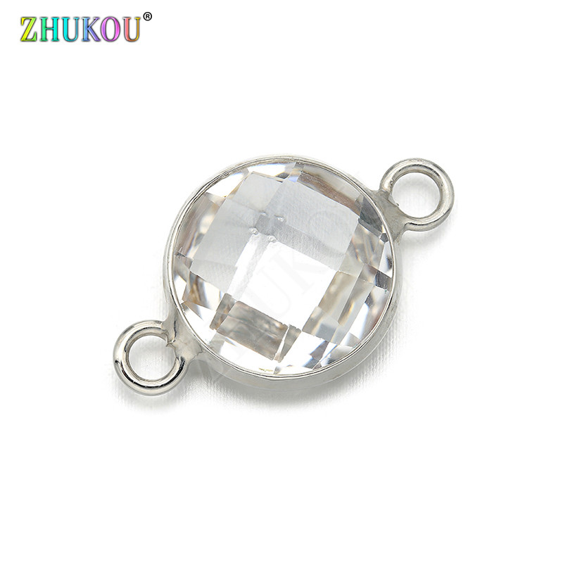 1 τεμ. Γούρια 13*21mm Γυναικεία κολιέ Μενταγιόν Κυβικά Ζιργκόν Στρογγυλά Συνδέματα DIY Jewelry Findings Accessories, Model: VS284A