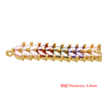 ZHUKOU Exquisite Rainbow Crystal Connector για Γυναικείο Κολιέ Βραχιόλι Χειροποίητα κοσμήματα αξεσουάρ κάνοντας ευρήματα Μοντέλο:VS429