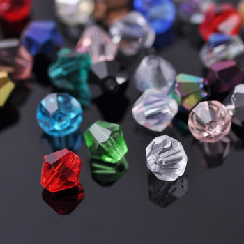 Bicone Faceted Crystal Glass Loose Spacer Beads lot Colors 3mm 4mm 6mm 8mm for Jewelry Making DIY