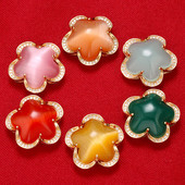 ZHUKOU 10x24,5 χιλιοστά ορειχάλκινο κρύσταλλο πέταλο σύνδεσης για γυναικείο κολιέ Βραχιόλι Κοσμήματα Αξεσουάρ Making findings μοντέλο:VS411