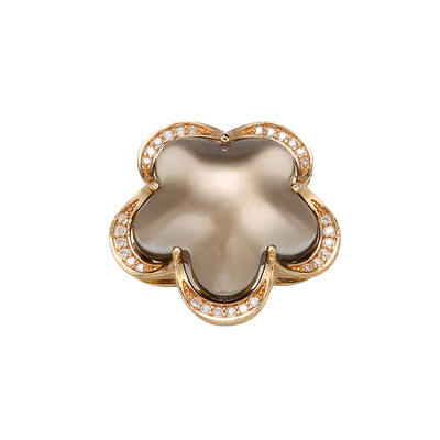 ZHUKOU 10x24,5 χιλιοστά ορειχάλκινο κρύσταλλο πέταλο σύνδεσης για γυναικείο κολιέ Βραχιόλι Κοσμήματα Αξεσουάρ Making findings μοντέλο:VS411