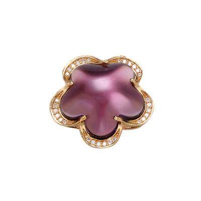 ZHUKOU 10x24,5 χιλιοστά ορειχάλκινο κρύσταλλο πέταλο σύνδεσης για γυναικείο κολιέ Βραχιόλι Κοσμήματα Αξεσουάρ Making findings μοντέλο:VS411