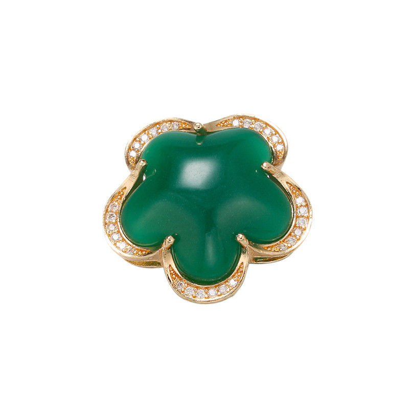 ZHUKOU 10x24,5 χιλιοστά ορειχάλκινο κρύσταλλο πέταλο σύνδεσης για γυναικείο κολιέ Βραχιόλι Κοσμήματα Αξεσουάρ Making findings μοντέλο:VS411