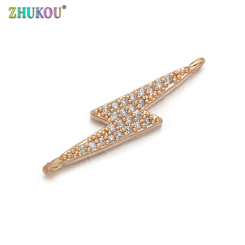 5,6 * 27 mm-es mikro burkolt CZ vaku alakú csatlakozók barkács ékszer leletek készítéséhez, furat: 1,2 mm, modell: VS287