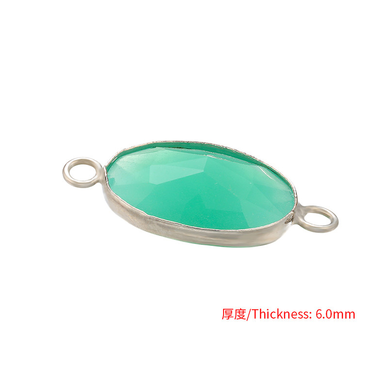 ZHUKOU 14x27mm tiszta kristály ezüst színű csatlakozó női karkötő nyaklánc ékszer kiegészítők leletek modell: VS412