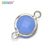 1db 13*21mm Charms női nyaklánc medálok cirkónia kerek csatlakozók barkács ékszer lelet kiegészítők, modell: VS284B