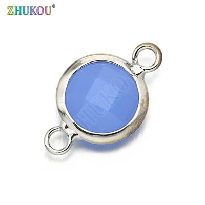1db 13*21mm Charms női nyaklánc medálok cirkónia kerek csatlakozók barkács ékszer lelet kiegészítők, modell: VS284B