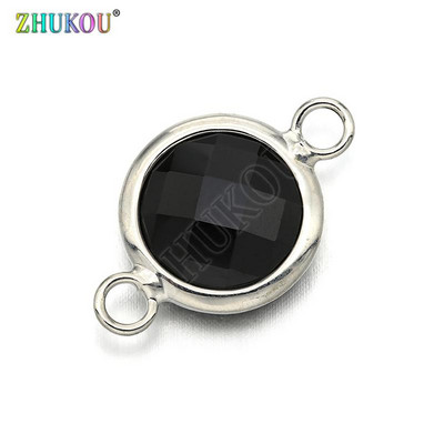 1db 13*21mm Charms női nyaklánc medálok cirkónia kerek csatlakozók barkács ékszer lelet kiegészítők, modell: VS284B