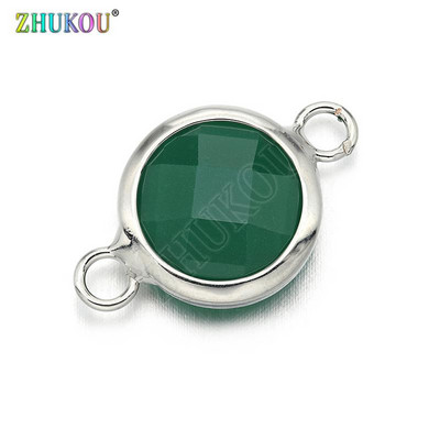 1db 13*21mm Charms női nyaklánc medálok cirkónia kerek csatlakozók barkács ékszer lelet kiegészítők, modell: VS284B