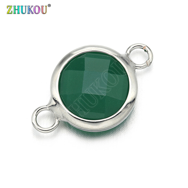 1db 13*21mm Charms női nyaklánc medálok cirkónia kerek csatlakozók barkács ékszer lelet kiegészítők, modell: VS284B