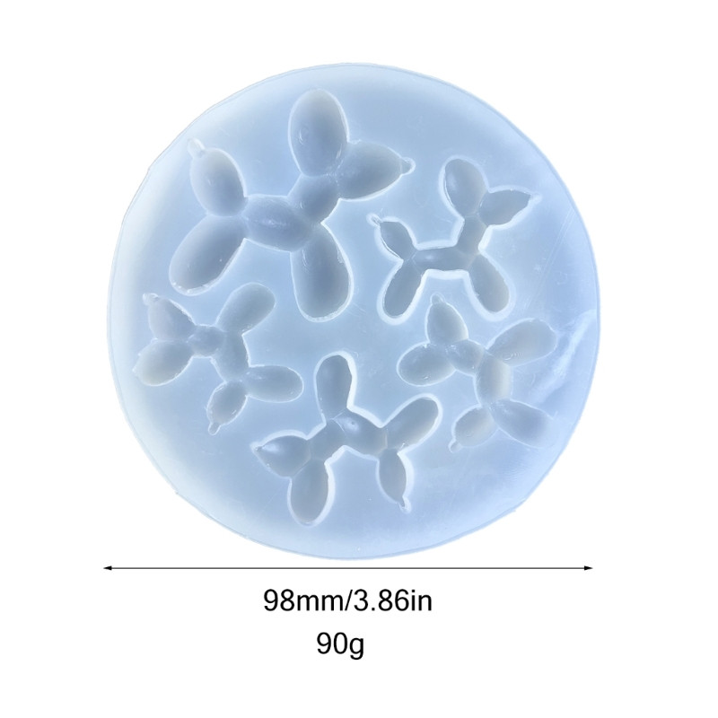 3D függő kulcstartó szilikon formák műgyanta öntéshez, ballon kutya gyanta öntőforma barkács ékszerek készítéséhez körömdíszítéshez