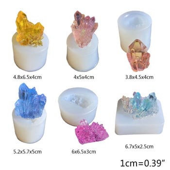 Simulation Original Stone Crystal Cluster Epoxy Resin Mold Silicone Mold DIY Crafts Jewelry Pendant Making