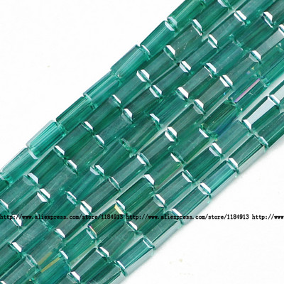 JHNBY AAA Правоъгълен австрийски кристал 3*6 mm 80 бр. Квадратни стъклени дистанционери Свободни мъниста за изработка на бижута Гривна Направи си сам аксесоари