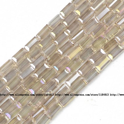 JHNBY AAA Правоъгълен австрийски кристал 3*6 mm 80 бр. Квадратни стъклени дистанционери Свободни мъниста за изработка на бижута Гривна Направи си сам аксесоари