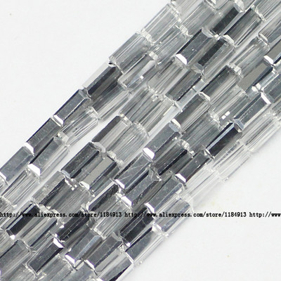 JHNBY AAA Правоъгълен австрийски кристал 3*6 mm 80 бр. Квадратни стъклени дистанционери Свободни мъниста за изработка на бижута Гривна Направи си сам аксесоари