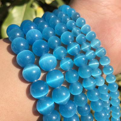 Veleprodajne kamene okrugle perle od prirodnog opala, okrugle labave razmaknice za izradu nakita, DIY narukvica 15`` 4 6 8 10 12 mm