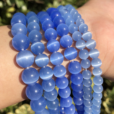 Veleprodajne kamene okrugle perle od prirodnog opala, okrugle labave razmaknice za izradu nakita, DIY narukvica 15`` 4 6 8 10 12 mm