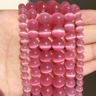 Veleprodajne kamene okrugle perle od prirodnog opala, okrugle labave razmaknice za izradu nakita, DIY narukvica 15`` 4 6 8 10 12 mm