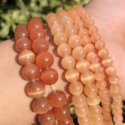 Veleprodajne kamene okrugle perle od prirodnog opala, okrugle labave razmaknice za izradu nakita, DIY narukvica 15`` 4 6 8 10 12 mm