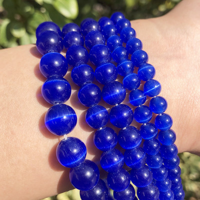 Veleprodajne kamene okrugle perle od prirodnog opala, okrugle labave razmaknice za izradu nakita, DIY narukvica 15`` 4 6 8 10 12 mm