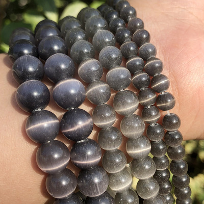 Veleprodajne kamene okrugle perle od prirodnog opala, okrugle labave razmaknice za izradu nakita, DIY narukvica 15`` 4 6 8 10 12 mm