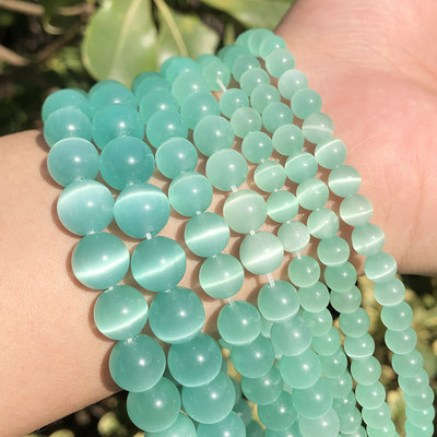 Veleprodajne kamene okrugle perle od prirodnog opala, okrugle labave razmaknice za izradu nakita, DIY narukvica 15`` 4 6 8 10 12 mm