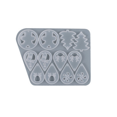 Направи си сам колие Декорации Отливка Форма Направи си сам Занаяти Бижута Обеци Ключодържател Форма Коледна обеца Висулка Отливка от смола