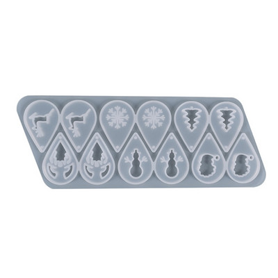 Направи си сам колие Декорации Отливка Форма Направи си сам Занаяти Бижута Обеци Ключодържател Форма Коледна обеца Висулка Отливка от смола