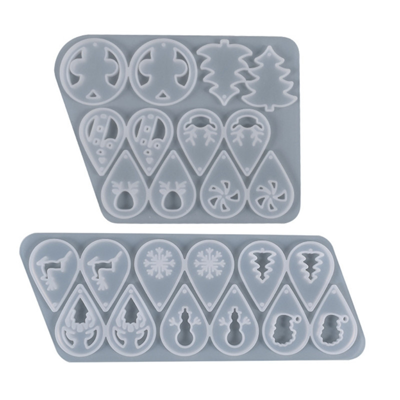 Направи си сам колие Декорации Отливка Форма Направи си сам Занаяти Бижута Обеци Ключодържател Форма Коледна обеца Висулка Отливка от смола