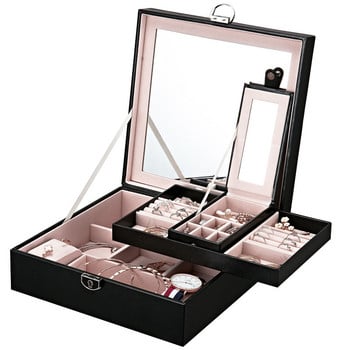 Κουτιά κοσμημάτων Κλειδωμένη Κασετίνα κοσμημάτων Φορητή οργάνωση μακιγιάζ Beauty Travel Box Θήκη κολιέ δώρου Μεγάλης χωρητικότητας Συσκευασία