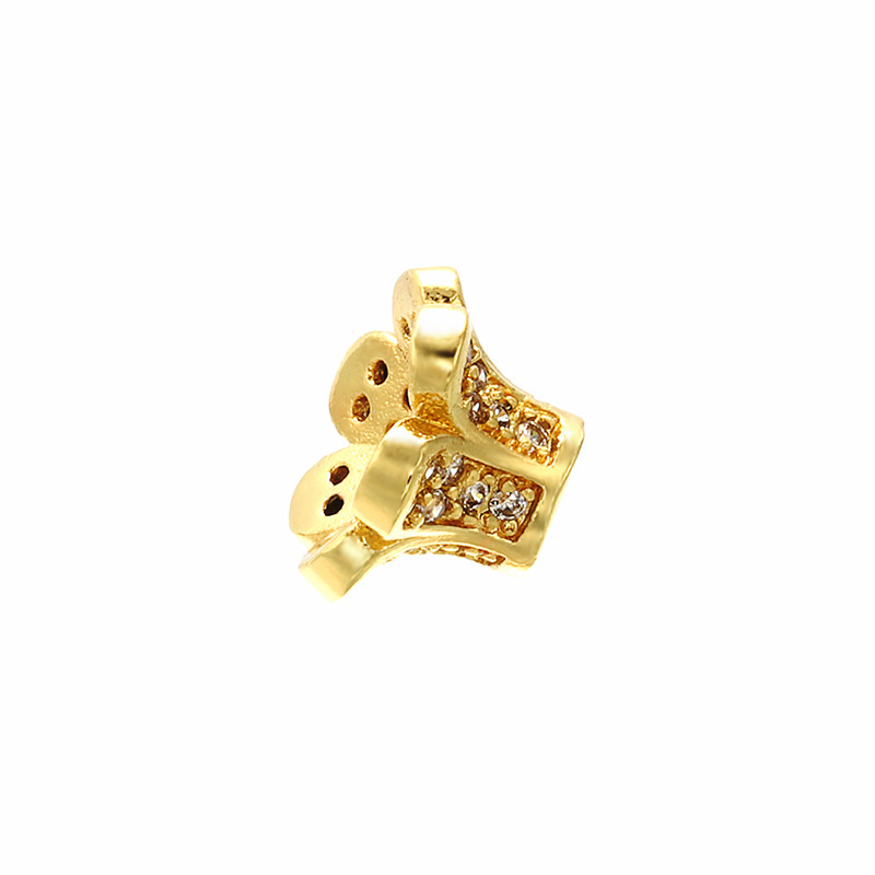 ZHUKOU 6x9mm divatos sárgaréz kristálygyöngy sapka nyaklánchoz karkötő fülbevaló ékszer készítő modell:VH11