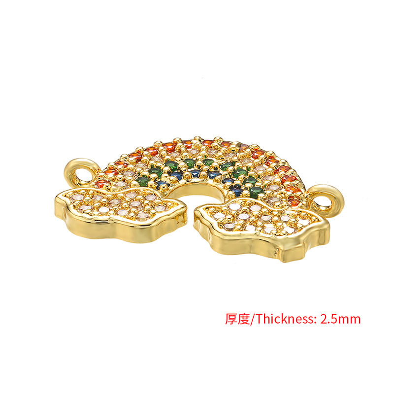 ZHUKOU 13x20mm kristály szivárvány csatlakozó női kézzel készített karkötő nyaklánc ékszer kiegészítők leletek modell: VS436