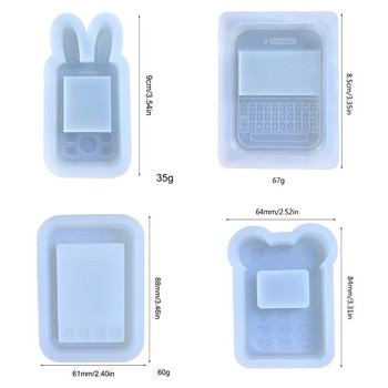 Clear Quicksand Cartoon Molds σιλικόνης Resin Casting Shaker Mold Resin Εποξειδικά καλούπια για DIY Crafts Κρεμαστό κόσμημα