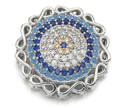 19*19mm divatos sárgaréz cirkónia Kerek forma Virágok Charms Csatlakozók Barkács ékszer leletek készítése, Modell: VS293