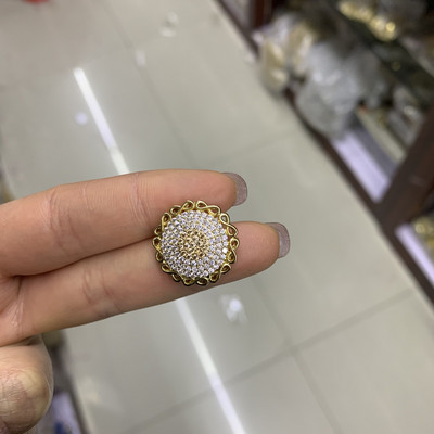19*19mm divatos sárgaréz cirkónia Kerek forma Virágok Charms Csatlakozók Barkács ékszer leletek készítése, Modell: VS293