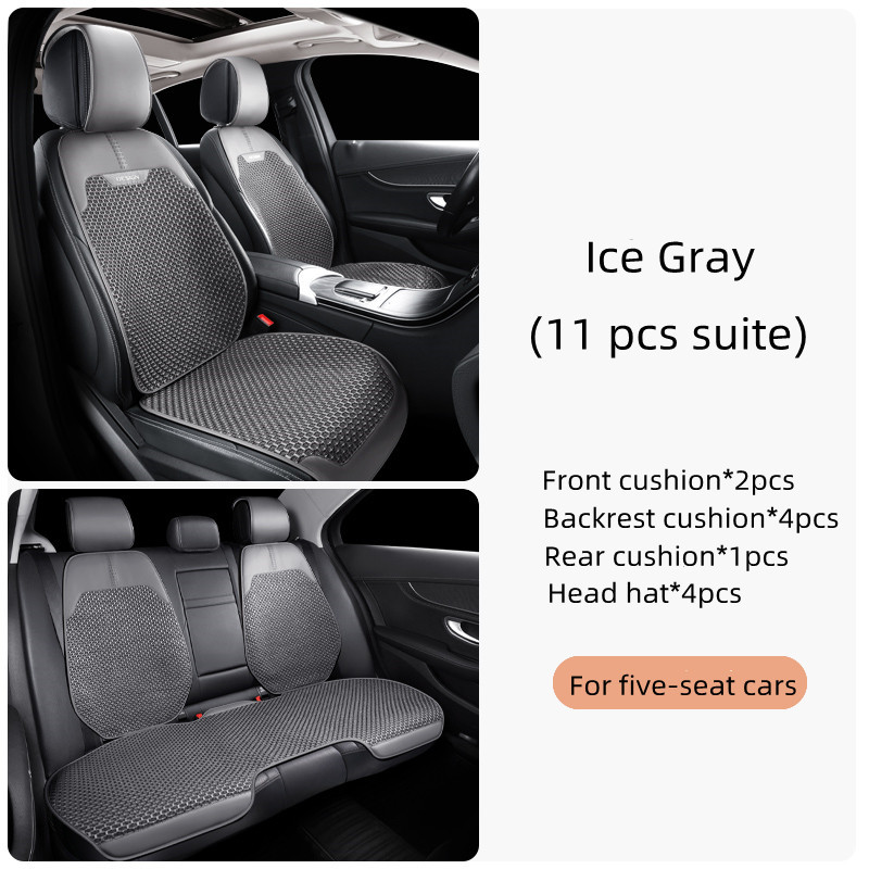 2022 Ice Silk Grey Four Seasons Univerzális csúszásgátló védő, lélegző autósülés párnahuzat autó belső dekoráció