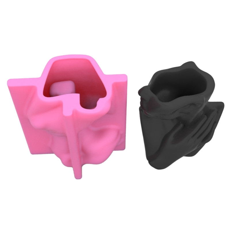 Formă pentru ghiveci din silicon pentru vază cu jumătate de corp pentru corp uman, matriță pentru ghiveci pentru flori suculente, argilă, ciment, pentru ipsos.