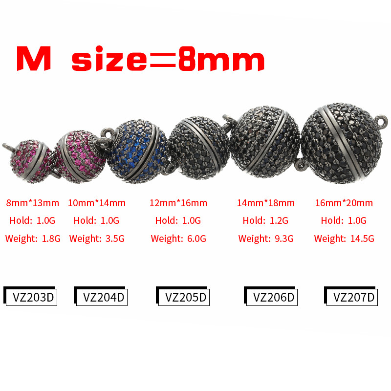 ZHUKOU 8/10/12/14/16mm käsitsi valmistatud messingist kuubiktsirkooniumoksiid, ümmargune pistik isetehtud ehete leidud Mudel: VZ207