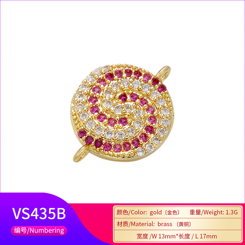 ZHUKOU 13x17mm kristály színű nyalóka csatlakozó női kézzel készített barkács nyaklánc karkötő ékszer kiegészítők modell: VS435