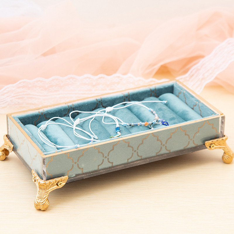 Európai stílusú ékszerbemutató állvány karkötő gyűrű nyakláncokhoz tárolótartó tálca tok doboz ékszertartó állvány lakberendezés