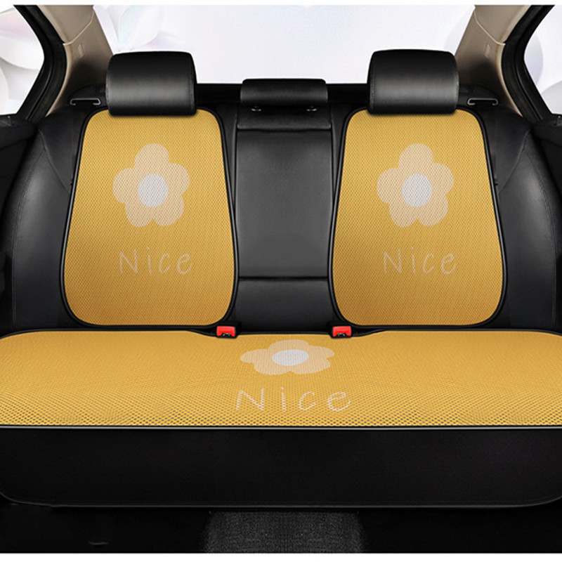 Žuti crtani cvijet New Four Seasons Univerzalna ljetna Ice Svilena prozračna protuklizna navlaka za autosjedalicu