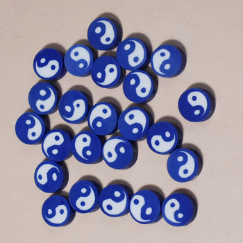 10mm50/100/200pcs/lot Ying Yang Face Beads Polymer Clay Beads Loose Spacer Beads for Jewelry Making DIY Accessories βραχιόλι