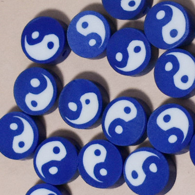 10mm50/100/200 buc/lot Ying Yang margele de față margele de argilă polimerică margele distanțatoare libere pentru fabricarea de bijuterii accesorii pentru brățari