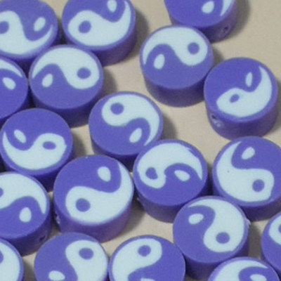 10mm50/100/200 buc/lot Ying Yang margele de față margele de argilă polimerică margele distanțatoare libere pentru fabricarea de bijuterii accesorii pentru brățari