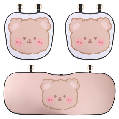 Four Seasons Universal Cartoon Bear 3D Breathable Mesh Μαξιλάρι καθίσματος αυτοκινήτου Εσωτερικά αξεσουάρ αυτοκινήτου