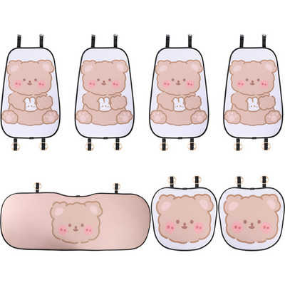 Four Seasons Universal Cartoon Bear 3D Breathable Mesh Μαξιλάρι καθίσματος αυτοκινήτου Εσωτερικά αξεσουάρ αυτοκινήτου