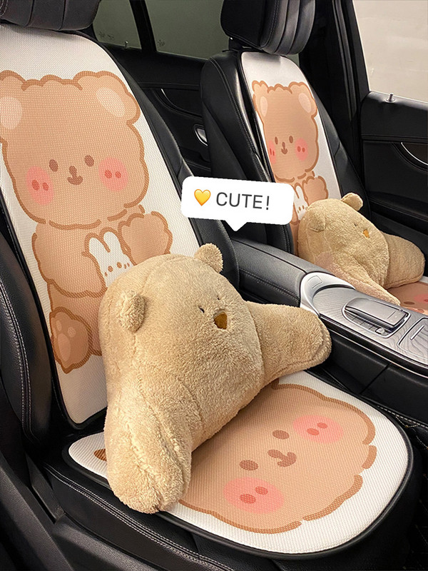 Four Seasons Universal Cartoon Bear 3D Breathable Mesh Μαξιλάρι καθίσματος αυτοκινήτου Εσωτερικά αξεσουάρ αυτοκινήτου